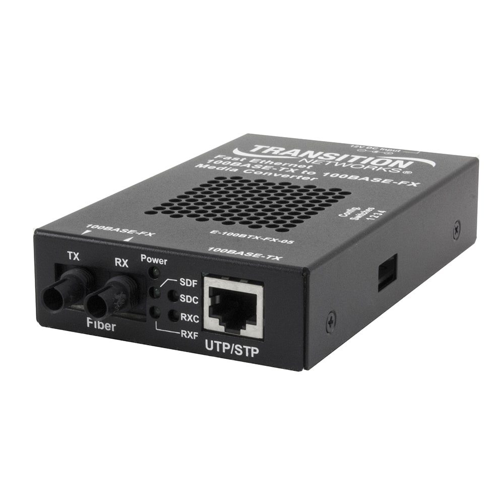 Transition Networks E 100btx Fx 05 Lc Fast Ethernet Media Converter Sol Distribution