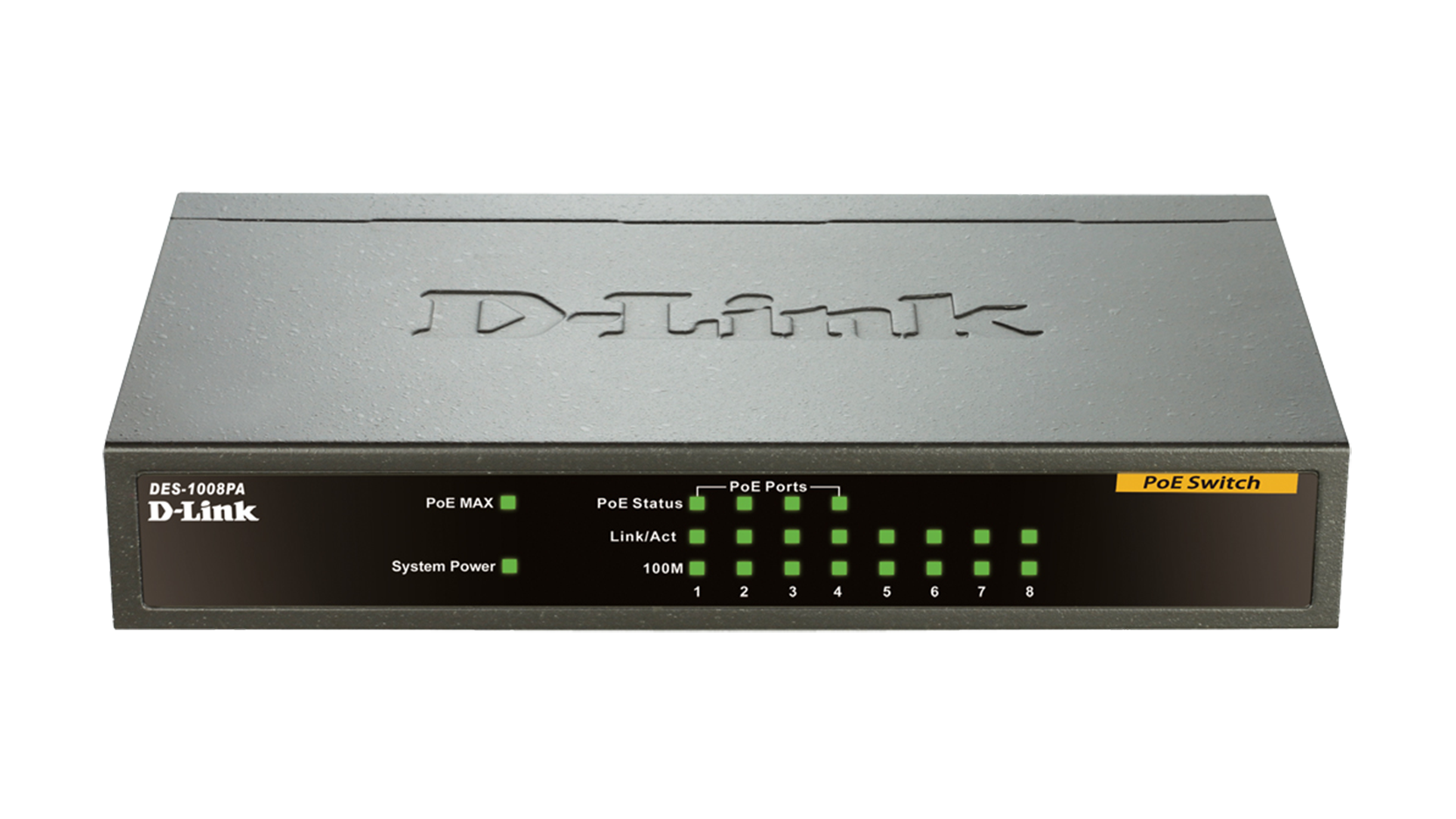D-Link DES-1008PA 10/100 Unmanaged Desktop Switch