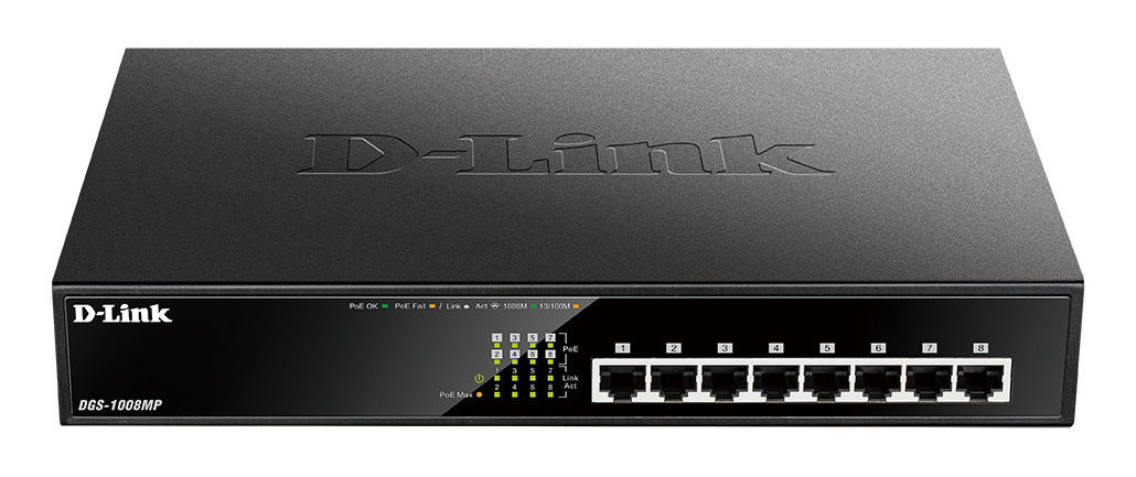 D-Link DGS-1008MP Gigabit Desktop Switch