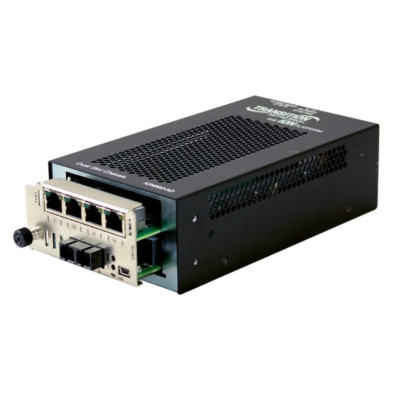 Transition Networks ION002-AD-UK 2-Slot Chassis. ION. DUAL INPUT Power with -UK power