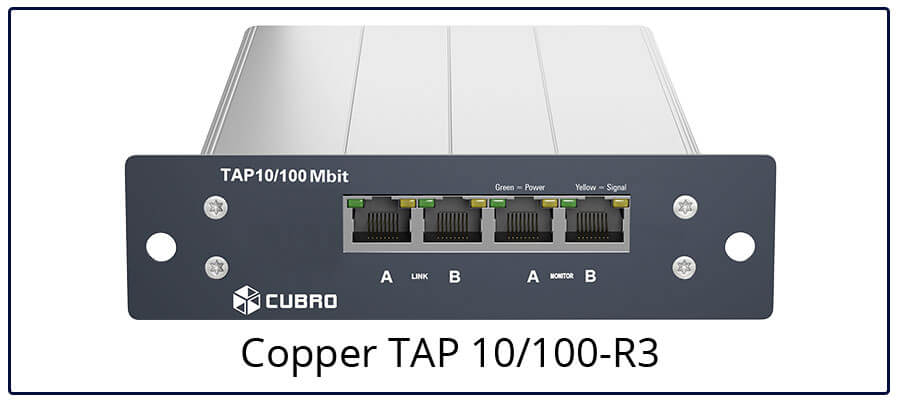 Cubro Network Visibility CBR.TAP-10/100-B-R3 Copper TAP 10/100-R3