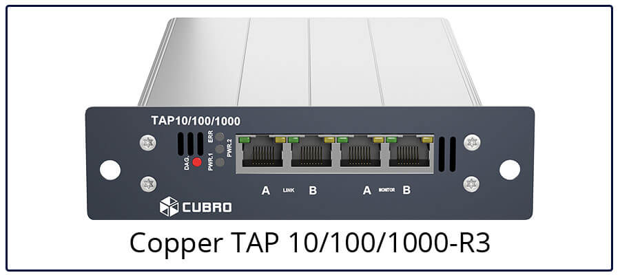 Cubro Network Visibility CBR.TAP-10/100/1000-B-R3 Copper TAP 10/100/1000-R3