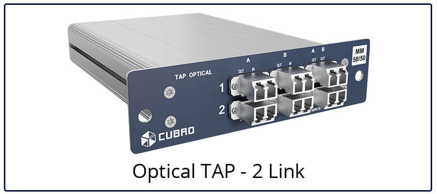 Cubro Network Visibility CBR.OPTO-2-SM-R3 Optical TAP 1 & 2 Links