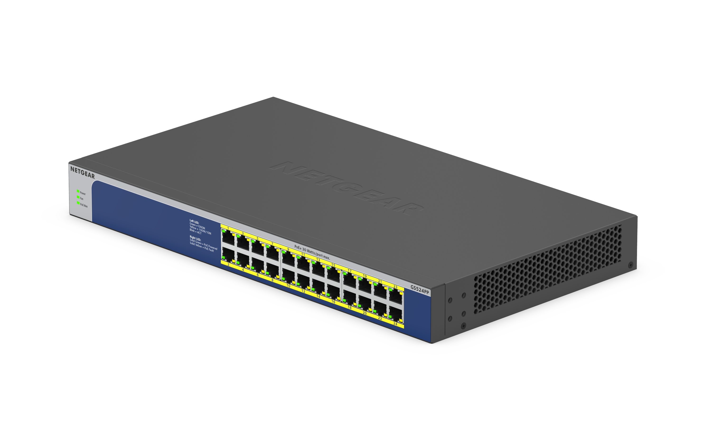 24-Port Gigabit Ethernet High-Power PoE+ Unmanaged Switch (300W)