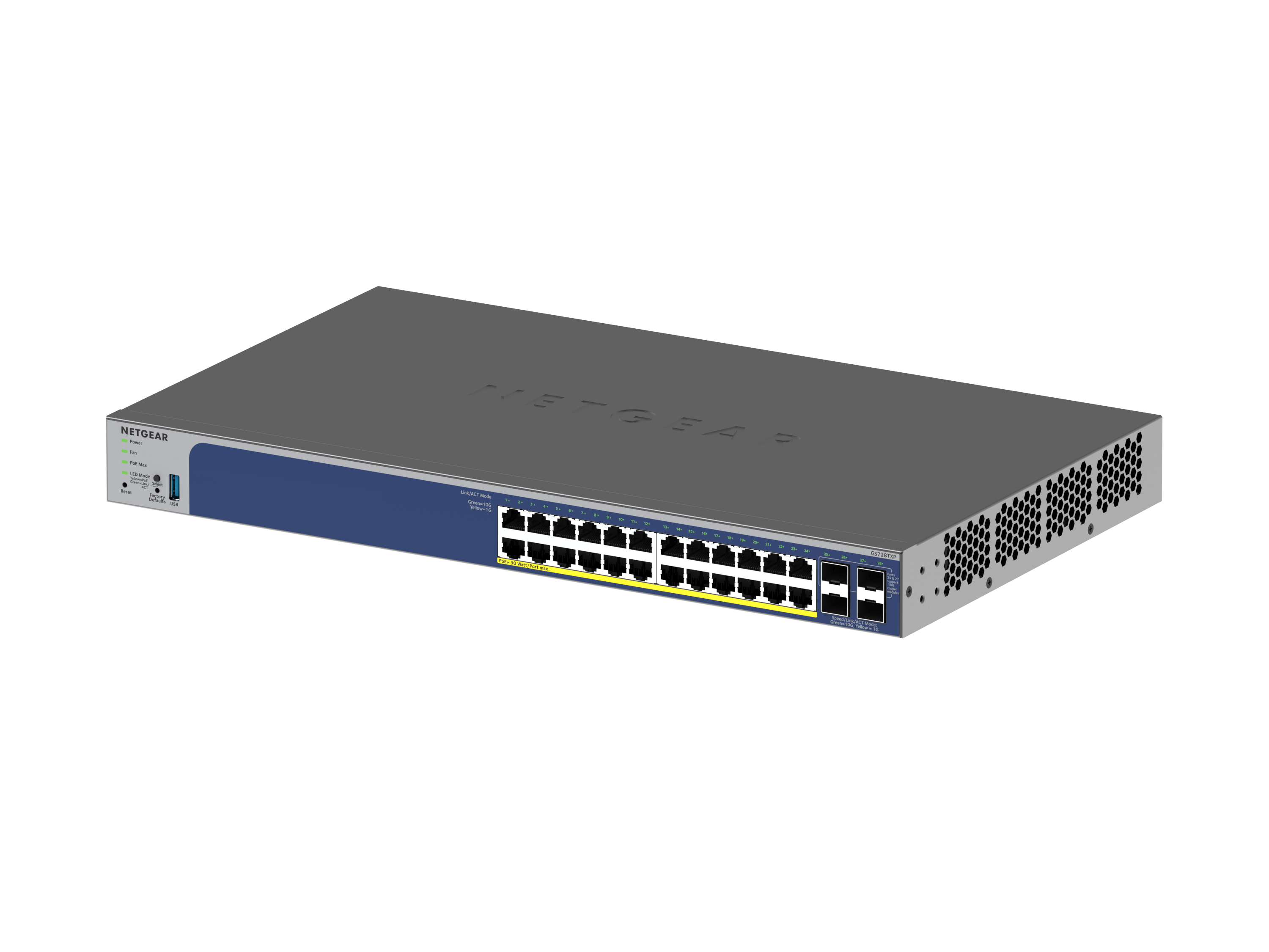 24-Port Gigabit Ethernet PoE+ Smart Switch w/ optional Remote/Cloud Management and 4 SFP+ Ports (190W)