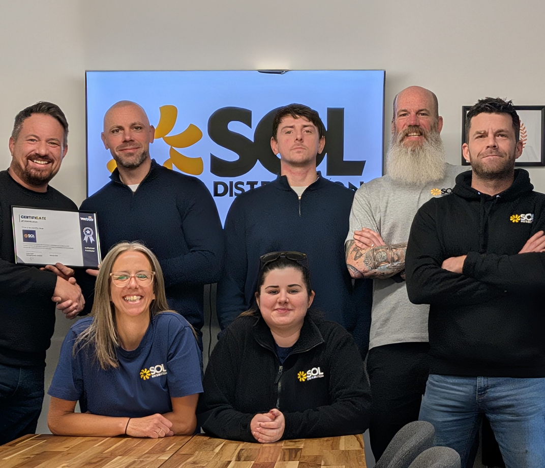 Group photo of the Sol Distribution team