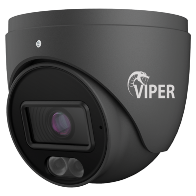 6MP Fixed Smart Dual-Illumination Turret Camera with People Detection (Black Housing)