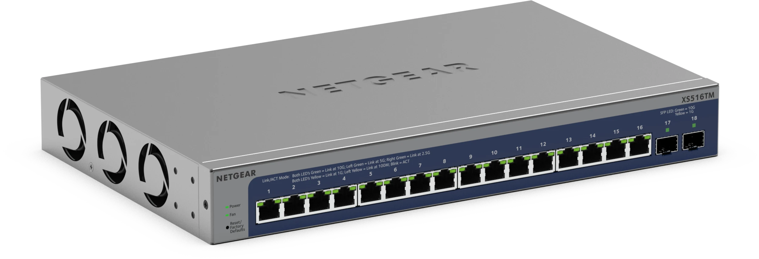 16-Port 10G/Multi-Gigabit Ethernet Smart Switch with 2 10G SFP+ Ports