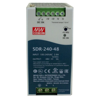 Lantronix Industrial DIN Rail Mounted Power Supply
